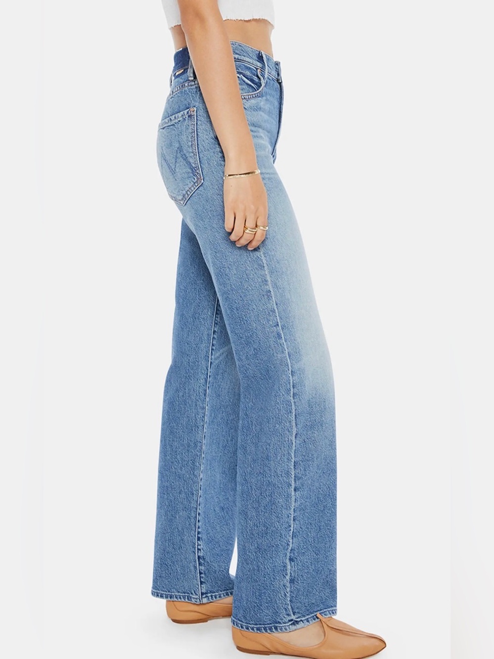 MOTHER Tunnel Vision Sneak Mid Waist Wide Leg Jeans size 30 - Picture 3 of 9